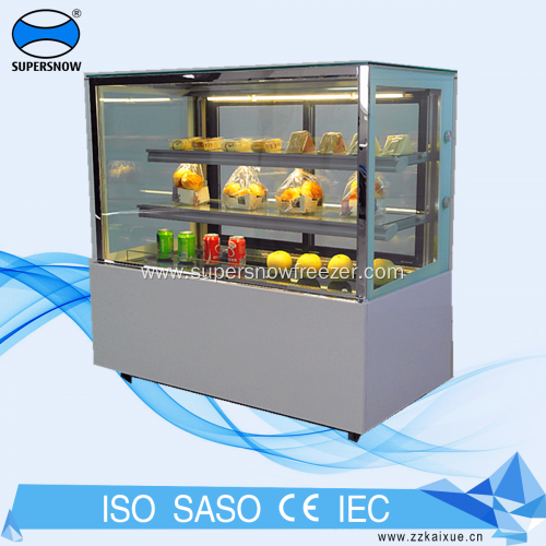 Rectangle cake showcase bread display chiller